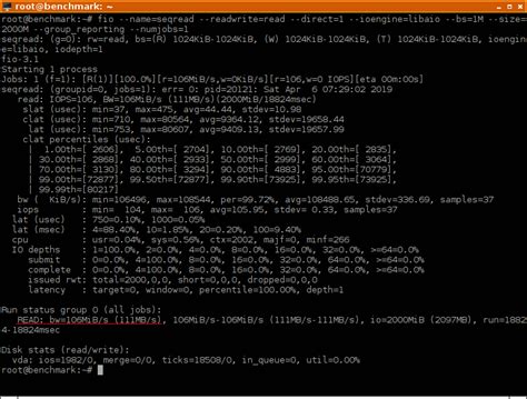 linux sequential reading speed